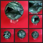 Glossy Natural Malachite Quartz Druzy Sphere Crystal Collection Healling 1+LB