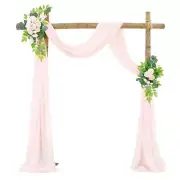 Chiffon Wedding Arch Draping Fabric,75*600Cm Wedding Arch Drapes Sheer Backdrop