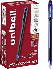 Uni-Ball Jetstream 101 Ball Point Pens, Bold Point, Blue Ink