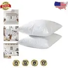 Durable 20x20 White Pillow Inserts - Set of 2 Extra Soft Down Feather Filling