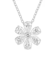 Silver 0.93 ct. tw. Lab-Grown Diamond Pendant