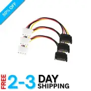 SATA 15 Pin Male to 4-Pin Molex Female Power Cable - 6 Gbps Transfer, 7-inch