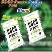 2xMelbourne Nutrifield Coco Perlite Blend Grow Medium Hydroponic Gardening Media
