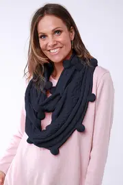 Bobble Loop Knitted Scarf--ELM-81A1043-W21