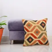 Geometric 18" Cushion Cover Multicolor Boho Vintage Aztec Sofa Pillow Handmade