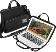 Laptop Case for 13-15.6 inch Macbook Chromebook HP Work-in Hard Shell Laptop Bag with Pouch and shoulder strap