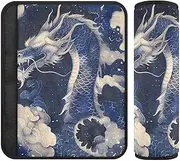 Sketch Dragon Navy Blue 2 Pack Belt Strap Covers, Stop seat Belt Cutting into Neck, seat Belt Covers Shoulder Pads for Airplane Sedan Van 10x7.7 in accesorios para carro