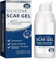 Silicone Scar Removal Gel, Scar Away Cream, Advanced for Surgical C-Section, Stretch Marks, Acne, Injury, Burns, Keloids, Tummy Tuck, Scratches, Hypertrophic, Old and New Scars, 30g/1.06oz