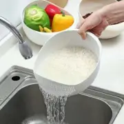 Rice Washing Strainer Basket Colander Sieve Fruit Vegetable Bowl Drainer Kitchen
