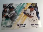 2019 Topps Historic Through Lines 5x7 Alex Rodriguez Manny Machado HTL14 13/49