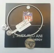 Alex and Ani ST Louis Rams NFL Football Charm Bangle Bracelet BOX NWT Silver