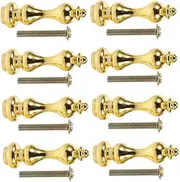 [Ciieeo] 8pcs Fence Accessories Spindles for Furniture Gallery Connector Glass Cabinet Railing Post Cap Gallery Post Cap Post Cap for Furniture Post Cap for Indoor Zinc Alloy Golden