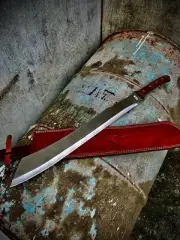Handmade D2 steel Sword Bushcraft Machete knife Short Sword With Sheath