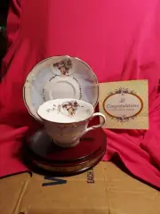 Avon Teacup and Saucer Set, 1998 Mrs. Albee Honor Society Award