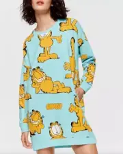 Peter Alexander GARFIELD CAT SWEATER LONG SLEEVE NIGHTIE - Size M - NEW RRP$109