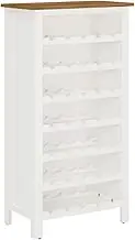 Wooden Wine Cabinet with 7 Shelves, 35 Bottles Capacity Wine Rack Free Standing Floor, Wine Storage Display Shelf for Kitchen Dining Room Cellar, 56 x 32 x 110 cm