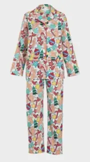 PETER ALEXANDER GINGERBREAD FLANNELETTE PJ SET WOMEN’S SIZE LARGE BNWT