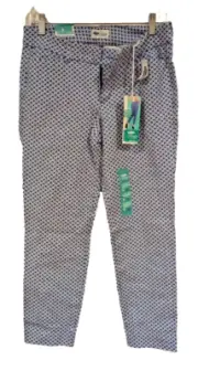 Old Navy Mid-Rise Pixie Stretch Skinny Ankle Pants Floral Sz 8 rockabilly retro
