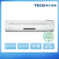 在飛比找momo購物網優惠-【TECO 東元】20-22坪 R32一級變頻冷專分離式空調