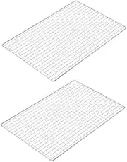Outdoor BBQ Mesh 2 Pack Barbecue Wire Mesh Non-Stick Meat Holder Grill Mat Cooling Rack Stainless Steel