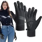 [Generic] Windproof Running Mittens, Screen Touch Mittens - Non-slip Waterproof Winter Mittens, Fashionable Breathable Mittens Perfect for Hiking, Running, Golf, Fishing