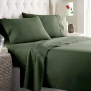 4 Piece Single Bed Sheet Set-2000Tc Bedding Sheets & Pillowcases -Breathable Bed