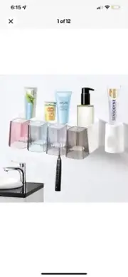 Toothbrush Holders Wall Mounted, Automatic Toothpaste Dispenser Wall Mounted wit