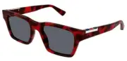 Gucci Sunglasses GG1889S 003 Red Havana Full Rim Sunglasses Gray Gradient