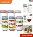 Versatile Stackable 24oz Glass Containers with Airtight Sealing - Meal Prep