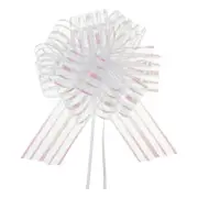 5pcs 6" Big Gift Wrapping Bows Organza Pull Bow Ribbon Chiffon Yarn White