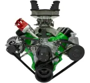 March Performance Big Block Chrysler Deluxe Serpentine Kit PS ALT 383 400 MOPAR