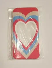 Apple iPhone 11 Retro Pink Blue Heart Soft Silicone Rubber Clear Case