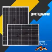 12V 300W 350W 400W Solar Panel Mono Home Caravan Camping Power Battery Charging