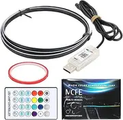 Car Led Strip Lights - RGB Fiber Optic, Multicolor App Control, Music Lighting | Concealed Design Leed Lights, Interior Car Led Liights, Color Changing Liights for Vehicle Interior