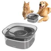 2L Pet Dog Cat Water Bowl No Spill Water Feeder Dog Bowl Dust Free Non-Skid