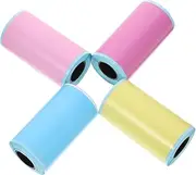 SEWACC 4Rolls Self Adhesive Thermal Printer Labels Colored Sticker for Mini Printers for Organizing Pricing and Tagging