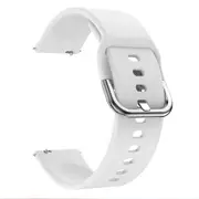 Universal 20mm Watch Band Strap Silicone for BW-HL1/Galaxy Watch Active 2/Amazfit Bip Lite Smart Watch WHITE COLOR