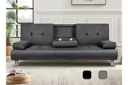 ALFORDSON Sofa Bed Lounge 3 Seater Futon Couch Cup Holder