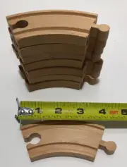 8 Pack 3.5 Inch Curved Tracks Fit Thomas Brio Wooden Railway Train Track Set