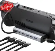 Docking Station for Steam Deck OLED 2023/ROG Ally/Legion Go, 6-In-1 Steam Deck D