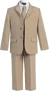 Olivia KOO Boys Solid 5-Piece Formal Suit Set with Matching Neck Tie…