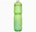 CAMELBAK Podium Chill Insulated Bike Water Bottle Easy Squeeze Lime/Blue Stripe