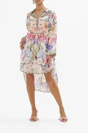 RELAXED HIGH LOW SHIRT DRESS MONSERRATE MAGIC