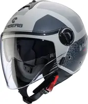 Caberg Riviera V4 X Alpha, open face helmet , color: Matt Light Grey/Grey/Dark Grey , size: XS