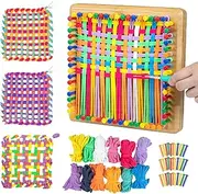 WodGod Weaving Loom Kit,Potholder Loom Kit for Different Crowds,DIY Arts and Crafts,Ideal Gifts for All Ages,Easy Potholder Loom Knitting Activity for Beginners(204 Pcs/12 Color)