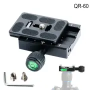 Alloy 60mm QR-60 Mount Clamp + PU60 QR Plate ffor Arca Swiss Canon Sony Nikon