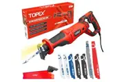 TOPEX 920W Reciprocating Saw w/ 34 Pcs Blades Quickly Cut Depth in Wood and Metal Cutting