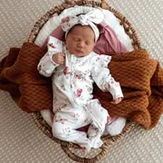 Snuggle Hunny Butterfly Organic Snuggle Sleepsuit Zip Footie with Frill