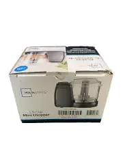 Mainstays Mini Food Chopper 1.5 Cup One-Touch Stainless Steel Blade 201782 New