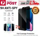 2x Privacy Tempered Glass Screen Protector F iPhone 16 15 14 13 12 Pro Max Xs XR